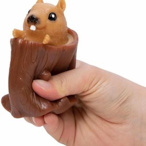Schylling Nutty Squirrel Popper Toy - Squish Toy - Age 3+ (Pack of 1)