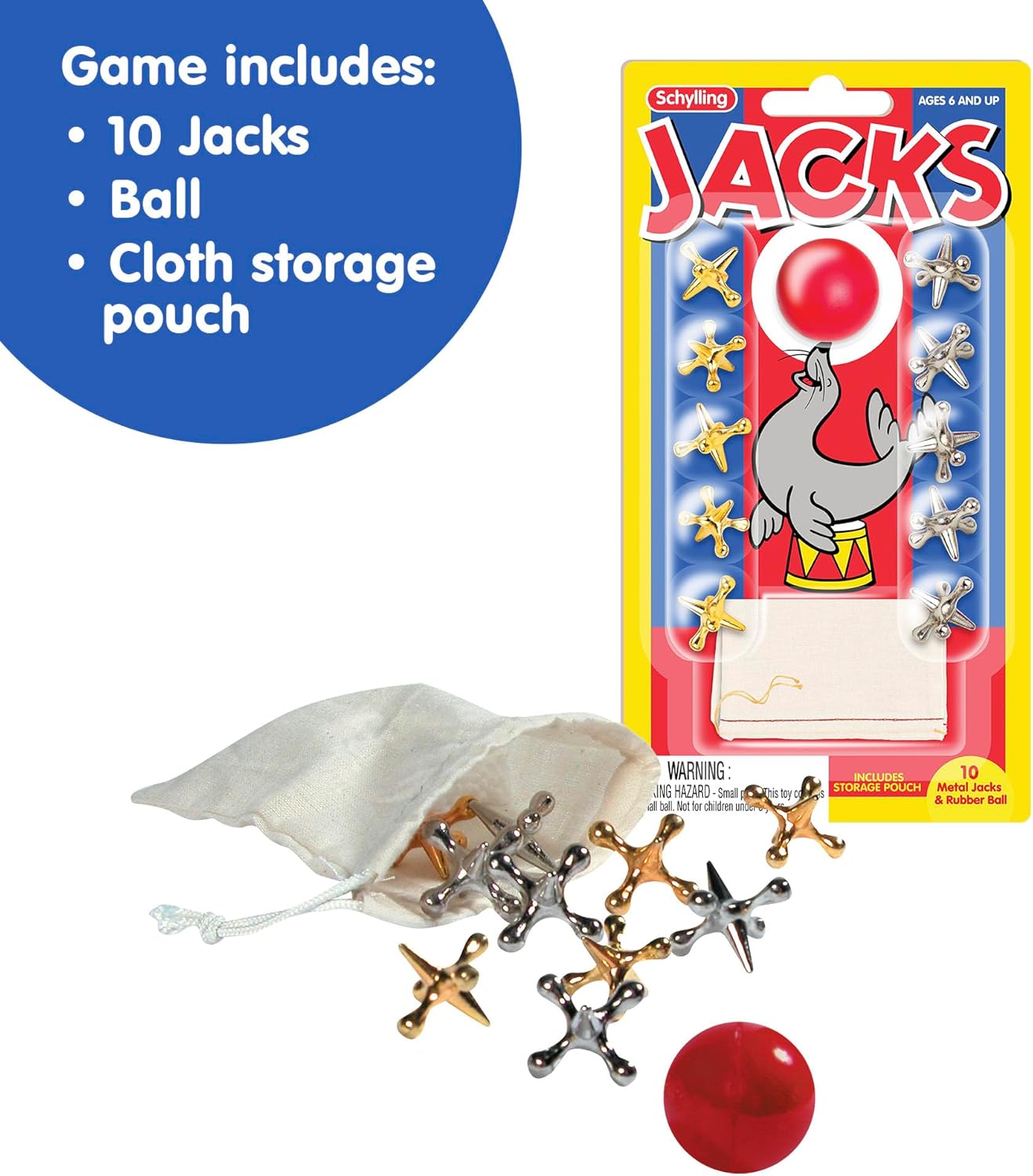 Metal Jacks and Rubber Ball Set - Image 2