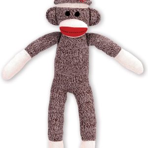 Schylling Brand Classic 20 Retro Sock Monkey Stuffed Animal - Knitted Texture Original Look - Ages 12 Months and Up